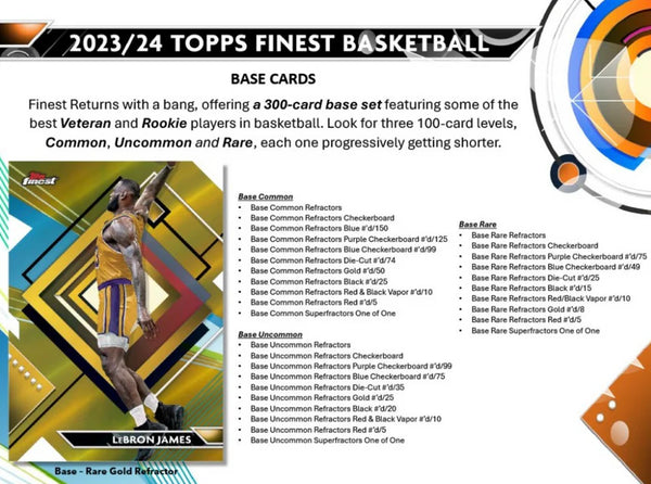 2023-24 Topps Finest Basketball Hobby Box (Pre-Order)