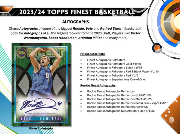 2023-24 Topps Finest Basketball Hobby Box (Pre-Order)