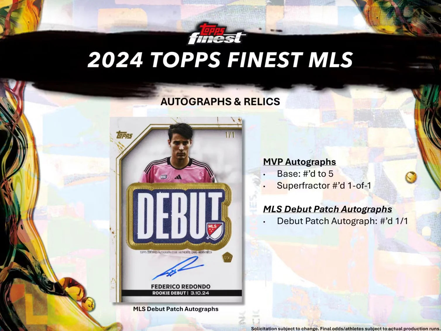 2024 Topps Finest MLS Soccer Hobby Box