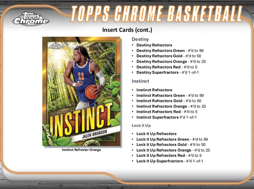 2024-25 Topps Chrome Basketball Hobby Box
