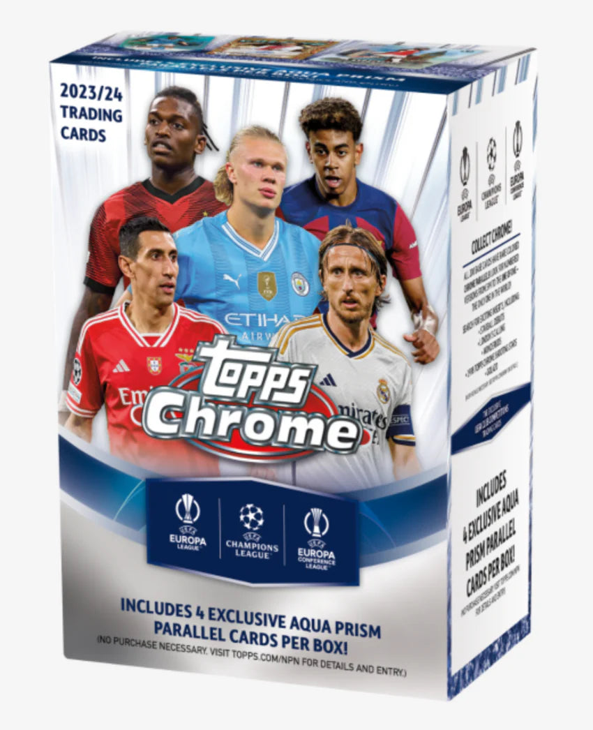 2023-24 Topps Chrome UEFA Club Competitions Soccer Value Blaster Box