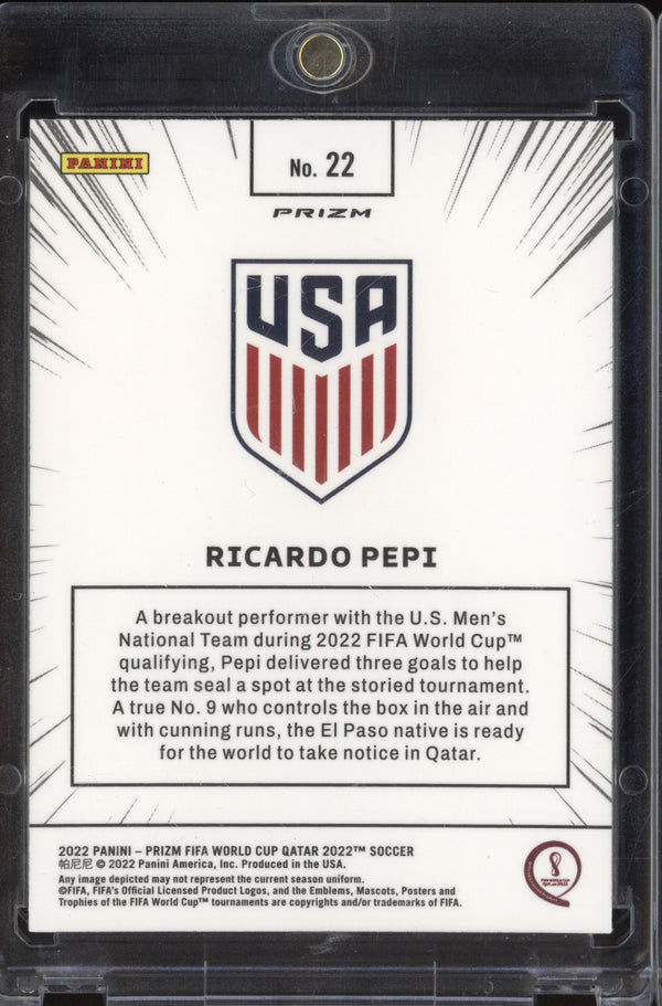 Ricardo Pepi 2022 Panini Prizm FIFA World Cup 22 Manga RC