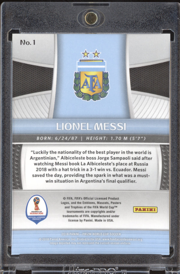 Lionel Messi 2018 Panini Prizm FIFA World Cup 1