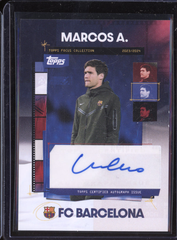 Marcos Alonso 2023-24 Topps Focus FC Barcelona Team Set Snapshot Autographs