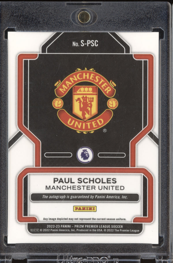 Paul Scholes 2022-23 Panini Prizm S-SPC Signatures