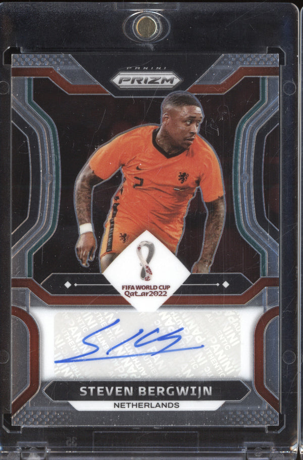 Steven Bergwijn 2022 Panini Prizm FIFA World Cup S-BRG Signatures