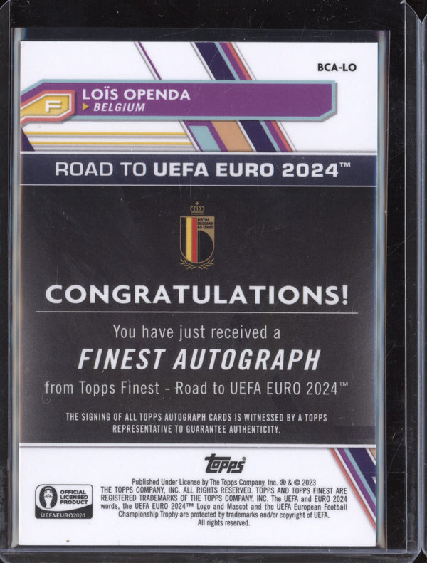 Lois Openda 2023 Toops Finest Euro BCA-LO Blue Auto National Debut 54/150
