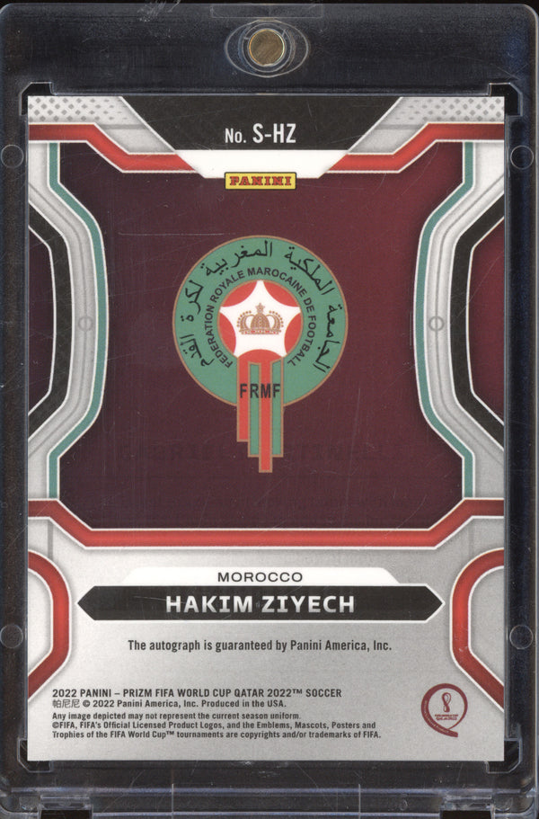 Hakim Ziyech 2022 Panini Prizm FIFA World Cup S-HZ Signatures