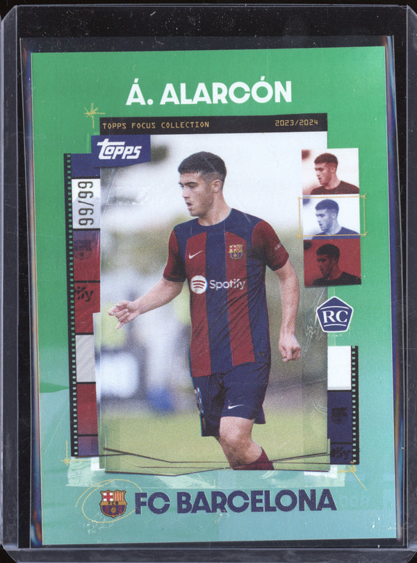 Angel Alarcon 2023-24 Topps Focus FC Barcelona Team Set 29 Green 99/99