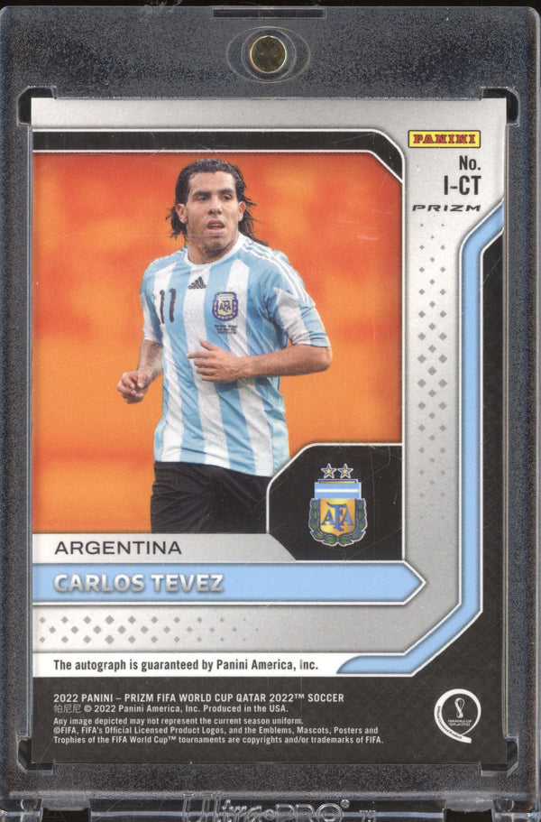 Carlos Tevez 2022 Panini Prizm FIFA World Cup I-CT International Ink Breakaway