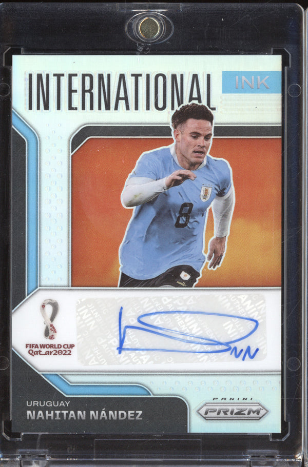 Nahitan Nandez 2022 Panini Prizm FIFA World Cup I-NN International Ink Silver 24/99