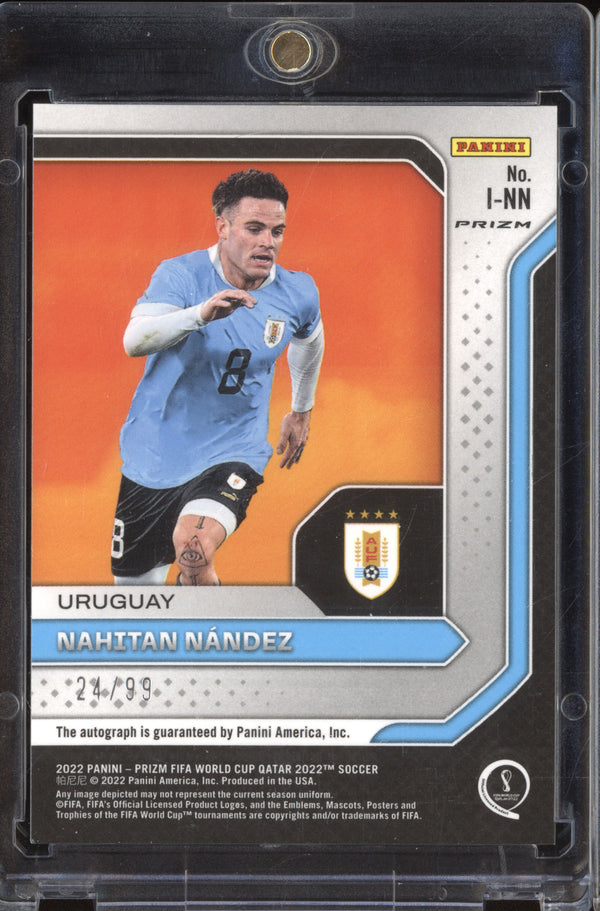 Nahitan Nandez 2022 Panini Prizm FIFA World Cup I-NN International Ink Silver 24/99