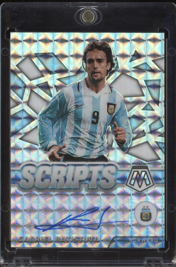 Gabriel Batistuta 2021-22 Panini Mosaic FIFA Road to the World Cup S-GBA Scripts Mosaic