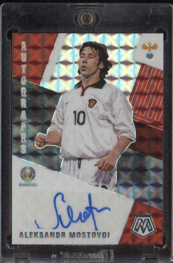 Aleksandr Mostovoi 2021 Panini Mosaic UEFA Euro AM-AM Euro Autographs Mosaic