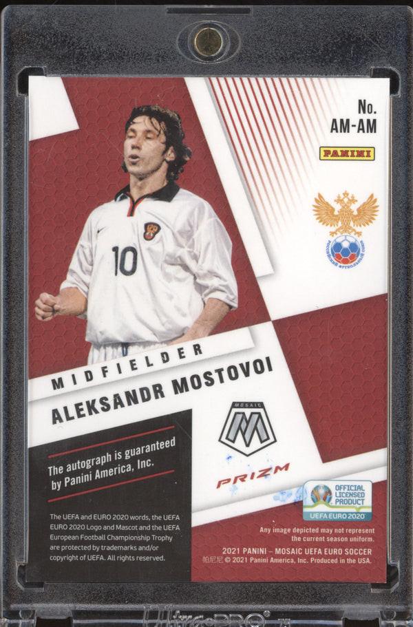 Aleksandr Mostovoi 2021 Panini Mosaic UEFA Euro AM-AM Euro Autographs Mosaic