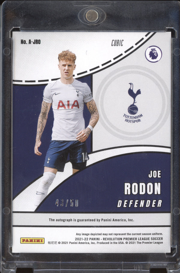 Joe Rodon 2021-22 Panini Revolution A-JRO Cubic Autograph RC 43/50