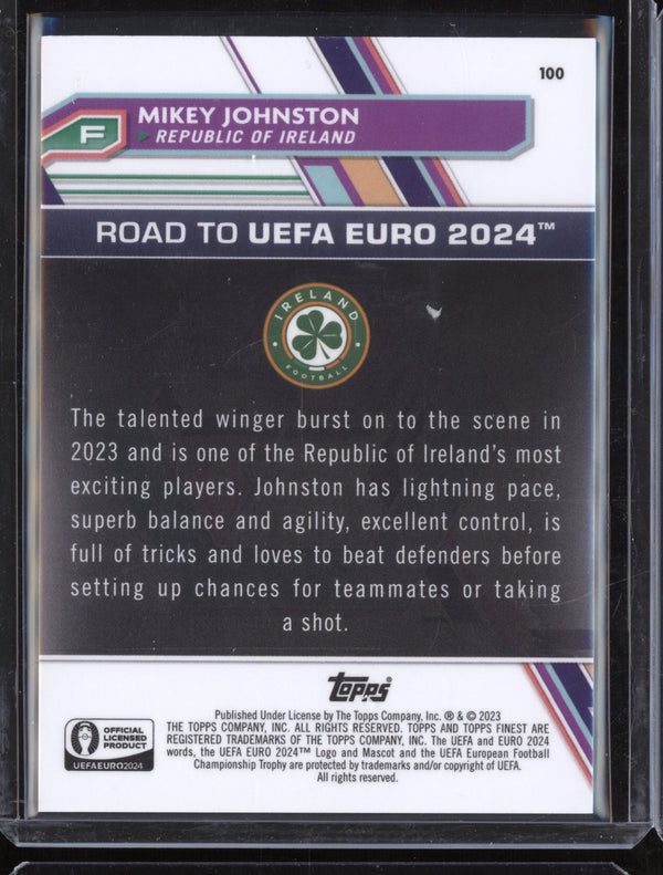 Mikey Johnston 2023 Toops Finest Euro Rose Gold Refractor National Debut 32/75