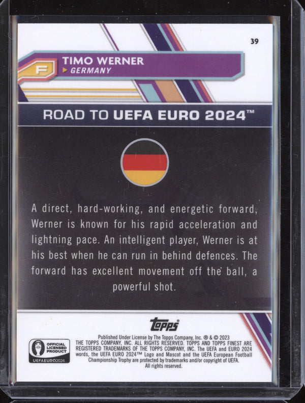 Timo Werner 2023 Toops Finest Euro 39 Green Refractor 85/99