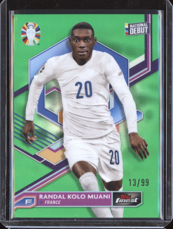 Randal Kolo Muani 2023 Toops Finest Euro 30 Green Refractor National Debut 13/99