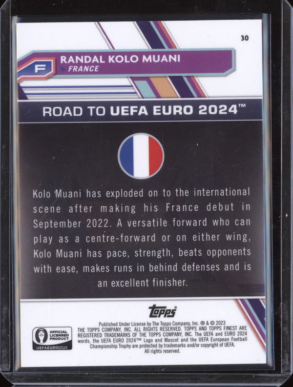 Randal Kolo Muani 2023 Toops Finest Euro 30 Green Refractor National Debut 13/99