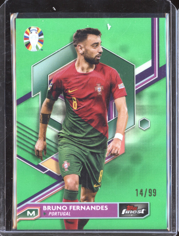 Bruno Fernandes 2023 Toops Finest Euro 65 Green Refractor 14/99