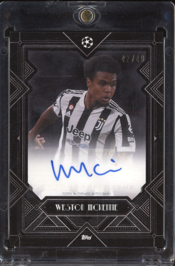 Weston McKennie 2021/22 Topps Deco Autograph Black 42/49