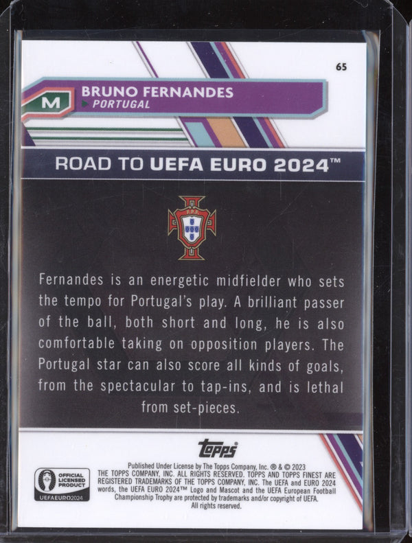 Bruno Fernandes 2023 Toops Finest Euro 65 Green Refractor 14/99