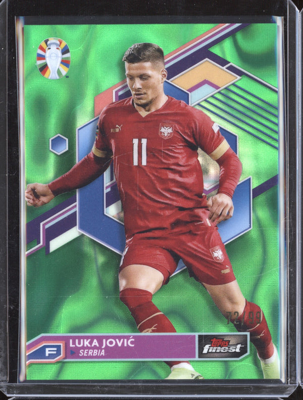 Luka Jovic 2023 Toops Finest Euro 35 Green Wave Refractor 72/99