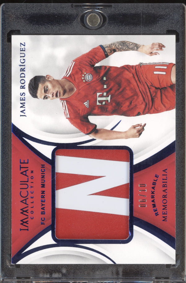 James Rodriguez 2018-19 Panini Immaculate RM-JR Remarkable Memorabilia Gold 6/10