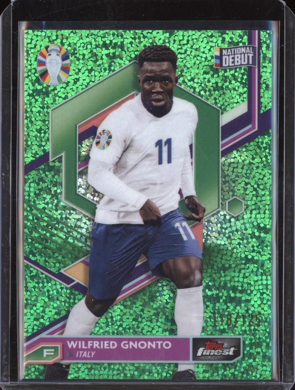 Wilfried Gnonto 2023 Toops Finest Euro 44 Green Speckle Refractor RC 118/125