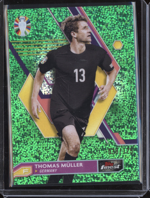 Thomas Muller 2023 Toops Finest Euro 36 Green Speckle Refractor 38/125