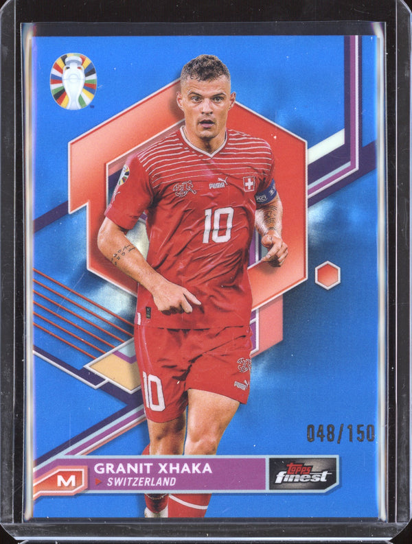 Granit Xhaka 2023 Toops Finest Euro 87 Blue Refractor 48/150