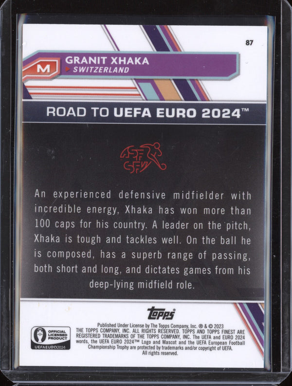 Granit Xhaka 2023 Toops Finest Euro 87 Blue Refractor 48/150