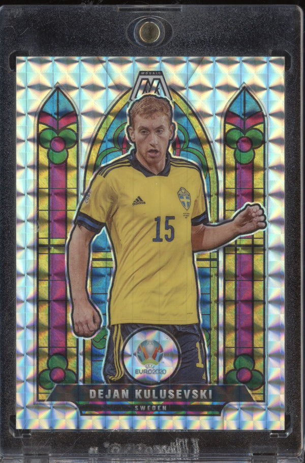 Dejan Kulusevski 2021 Panini Mosaic UEFA Euro 20 Stained Glass