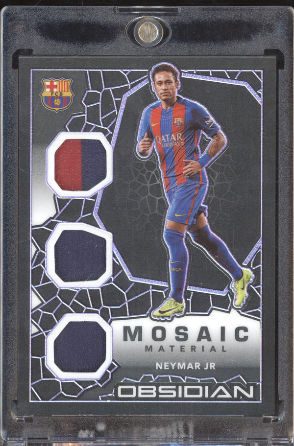 Neymar Jr 2020-21 Panini Obsidian MO-NJR Mosaic Materials Purple 57/75