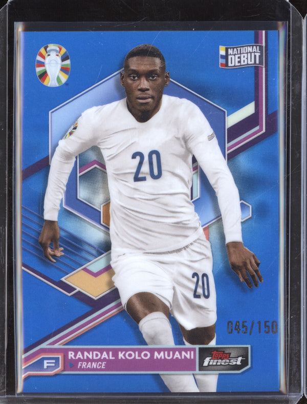 Randal Kolo Muani 2023 Toops Finest Euro 30 Blue Refractor National Debut 45/150