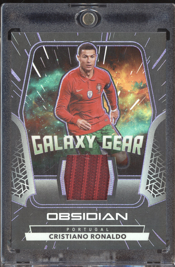 Cristiano Ronaldo 2020-21 Panini Obsidian GG-CR7 Galaxy Gear Relics Purple 23/75