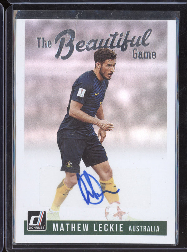 Mathew Leckie 2018-19 Panini Donruss BG-MLE The Beautiful Game Auto