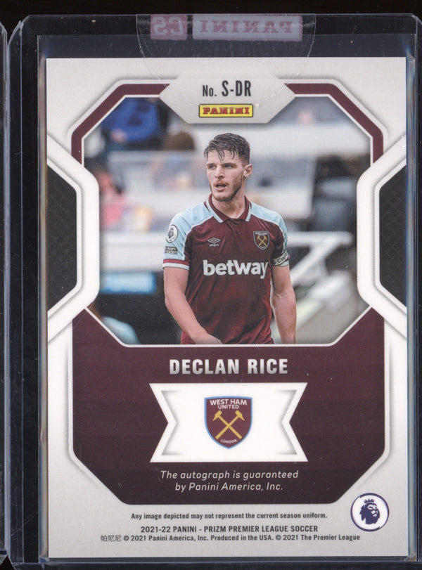 Declan Rice 2021-22 Panini Prizm S-DR Signatures