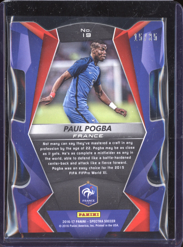 Paul Pogba 2016-17 Panini Spectra 19 Die-Cut Purple 15/35