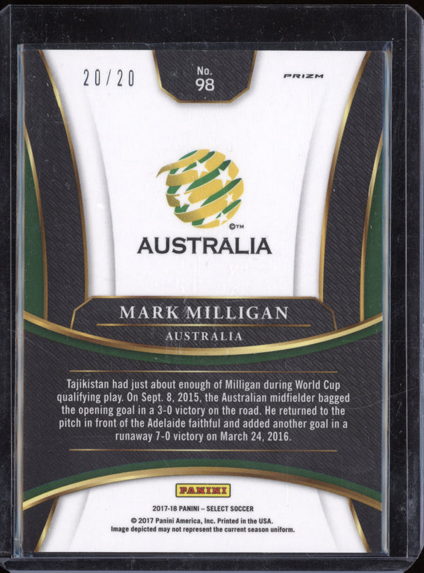 Mark Milligan 2017-18 Panini Select 18 Camo 20/20