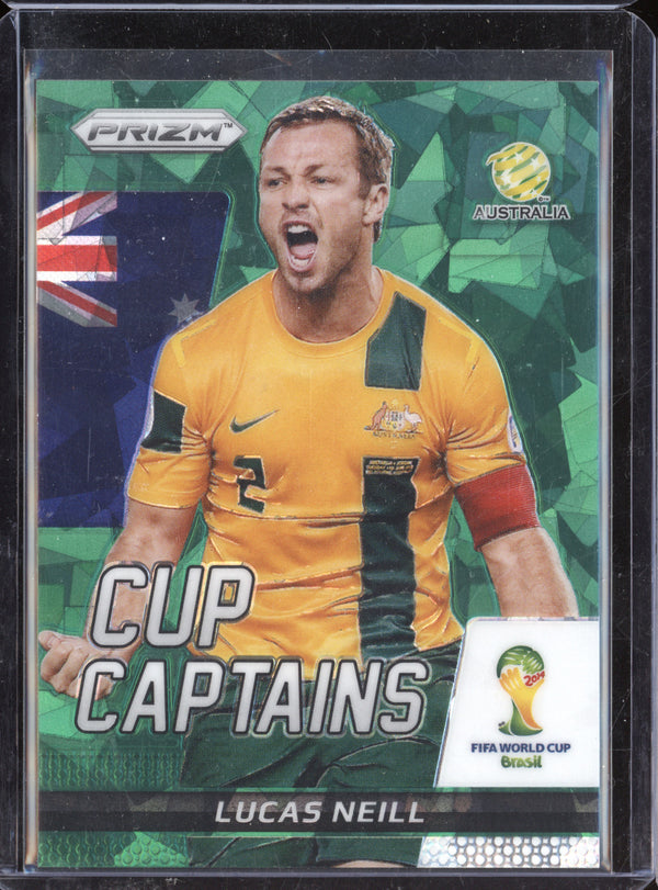 Lucas Neill 2014 Panini Prizm FIFA World Cup 19 Cup Captains Green Crystal Prizm 24/25