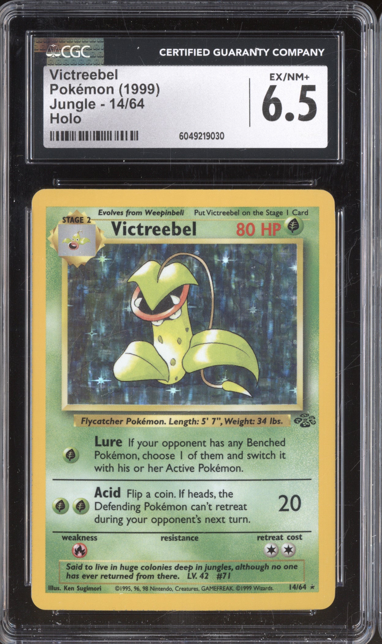 Victreebel 1999 Pokemon Jungle 14/64 Holo CGC 6.5
