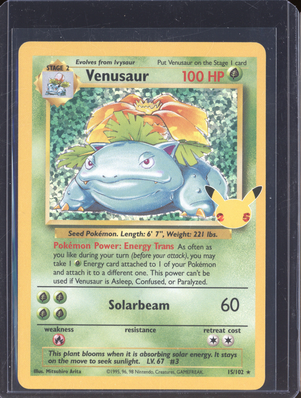 Venusaur 2021 Pokemon Celebrations 15/102 Classic Collection Holo
