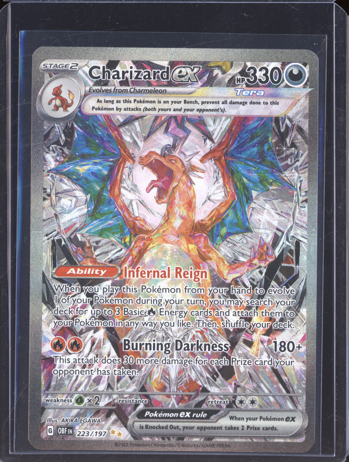 Charizard ex 2023 Pokemon Obsidian Flames 223/197 Special Illustration Rare