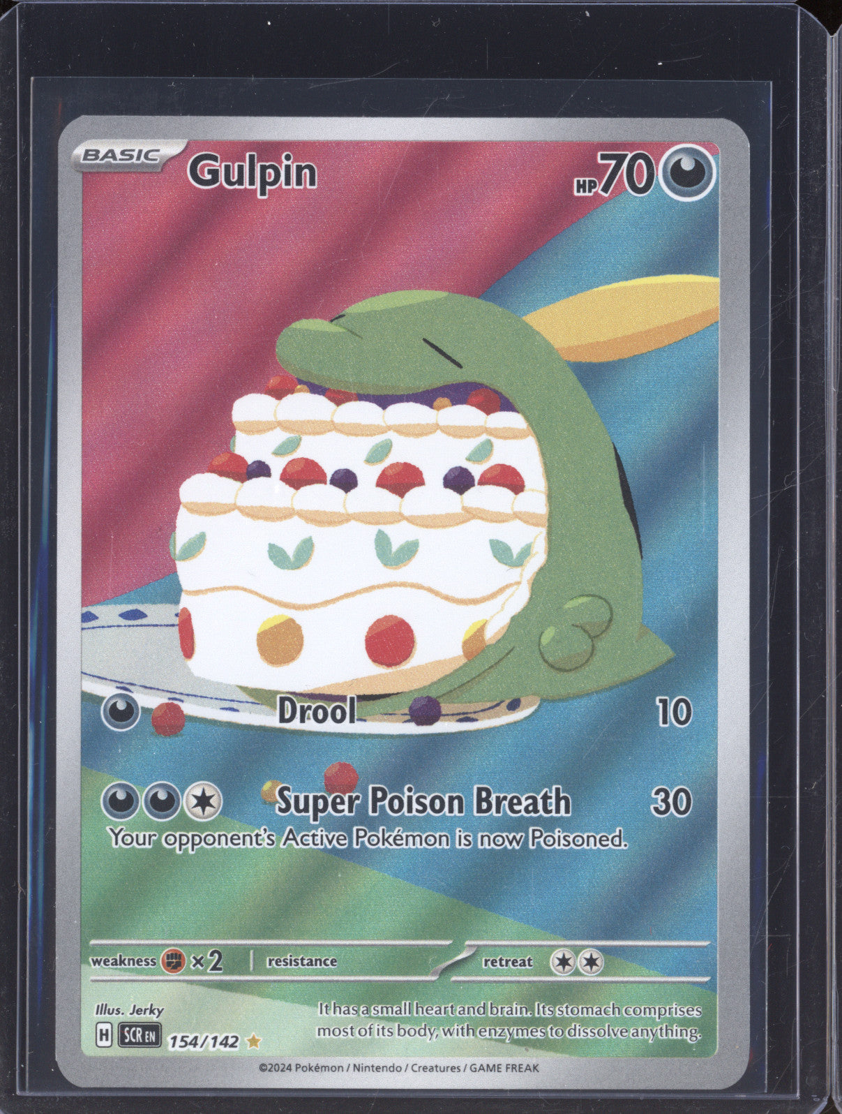 Gulpin 2024 Pokemon Stellar Crown 154/142 Illustration Rare