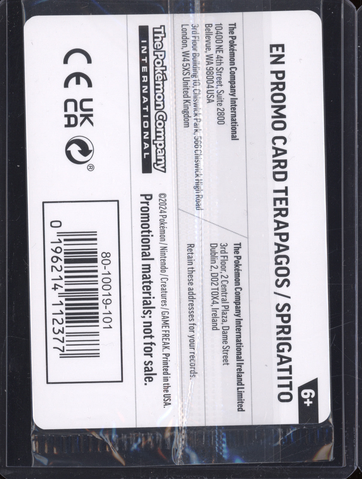 Terapagos Sprigatito 2024 Pokemon Surging Sparks 161/191 Horizons Stamped Promo