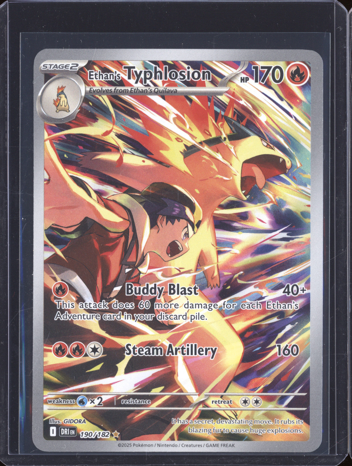 Ethan's Typhlosion 2025 Pokemon Destined Rivals 190/182 Illustration Rare