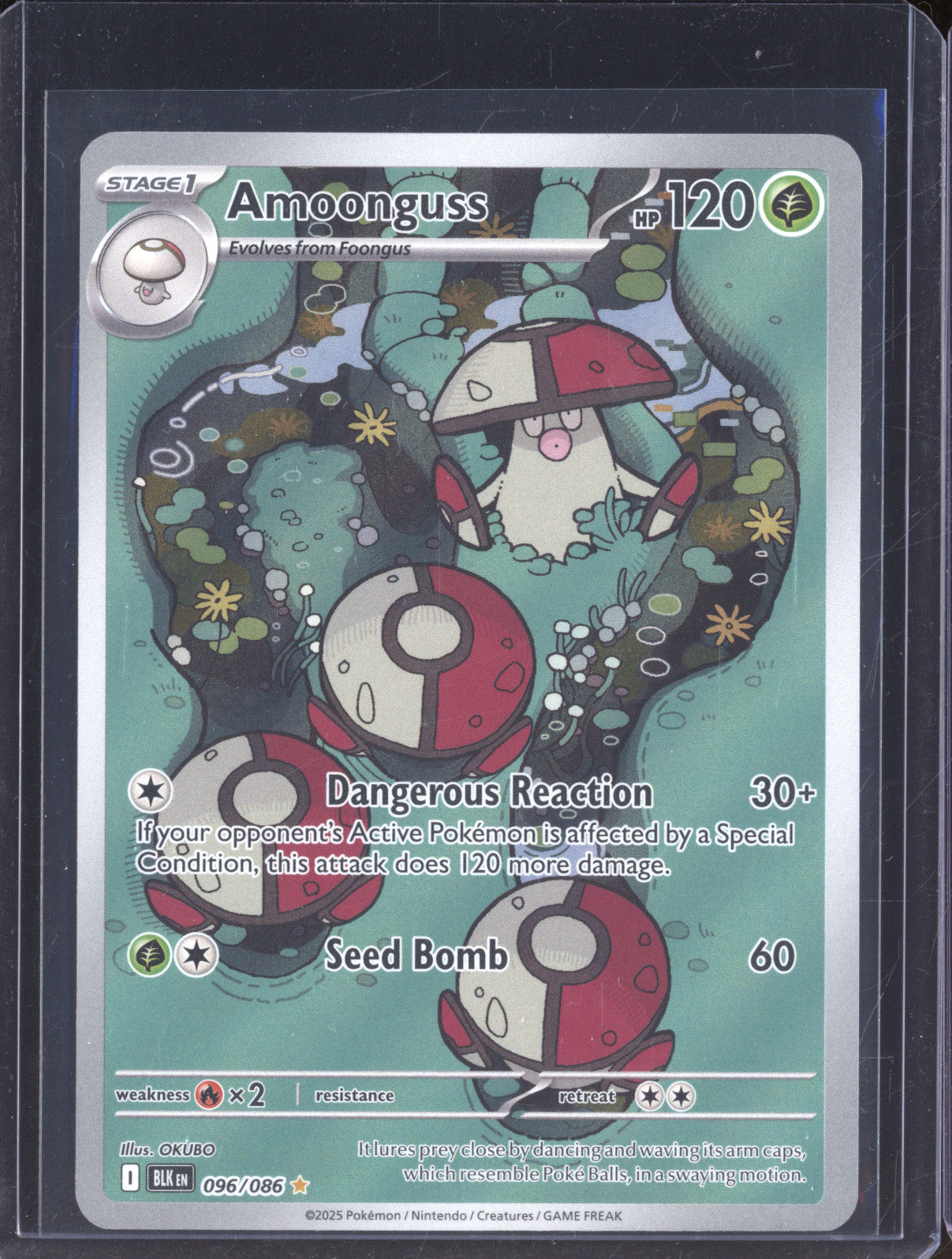 Amoonguss 2025 Pokemon Black Bolt 096/086 Illustration Rare