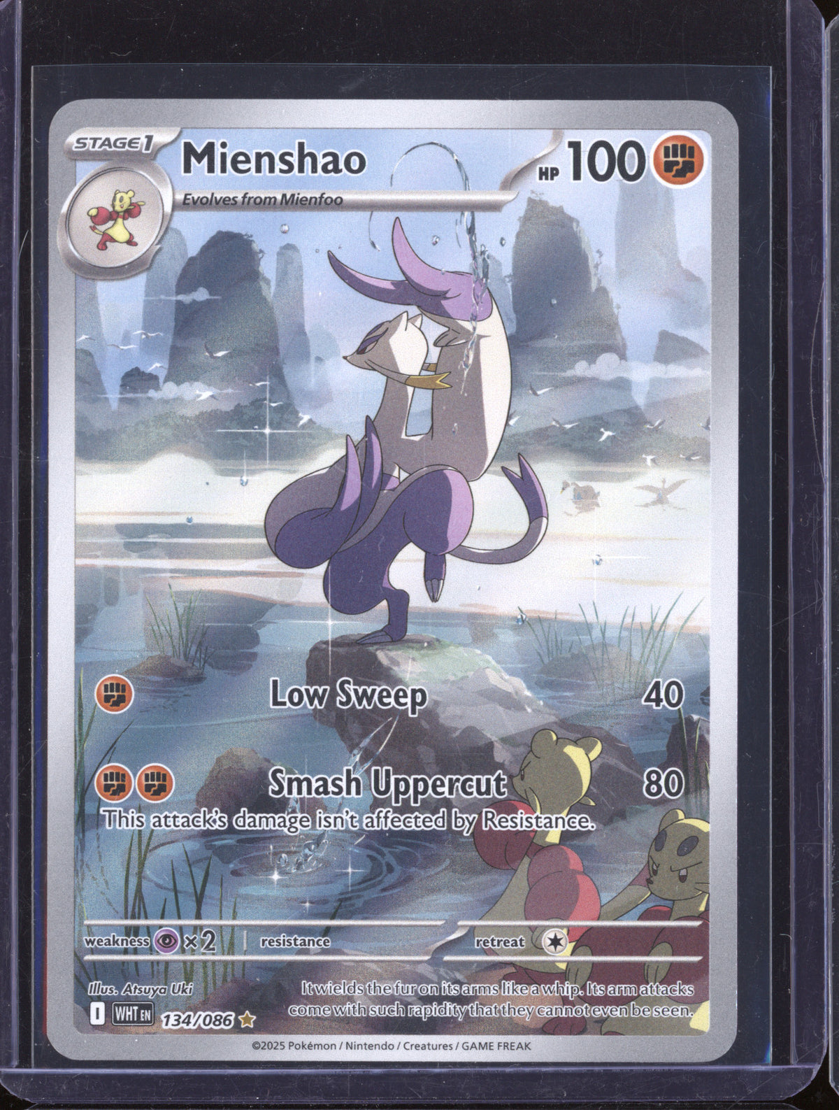 Mienshao 2025 Pokemon White Flare 134/086 Illustration Rare